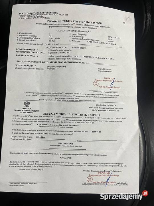 Butla LPG 56L Bormech Nowa legalizacja do 2034 podkarpackie Jarosław