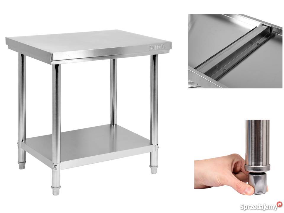 Stół gastronomiczy Yato z półką 80x60 nierdzewka śląskie Częstochowa