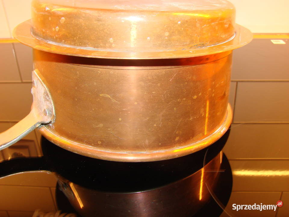 Skultuna stary miedziany rondel pomorskie Pruszcz Gdański sprzedam