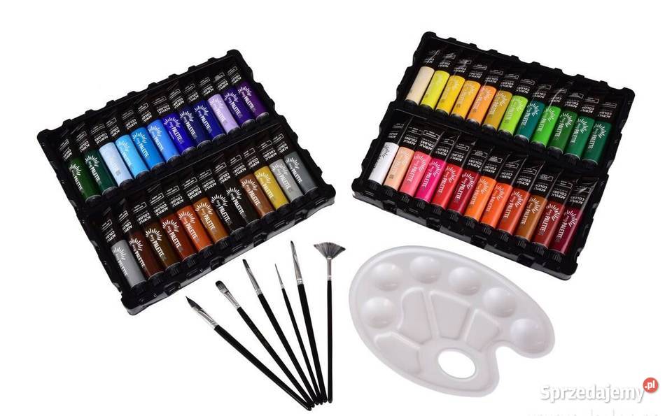48 XXXL EKSKLUZYWNY ZESTAW farb akrylowych z Warszawa sprzedam