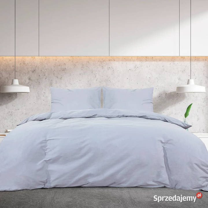 Zestaw pościeli szary 200x200 bawełna WM136104 mazowieckie Warszawa