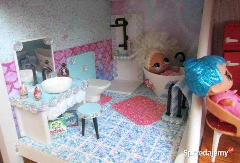 Domek lalek robiony ręcznie z pełnym Bogatynia sprzedam