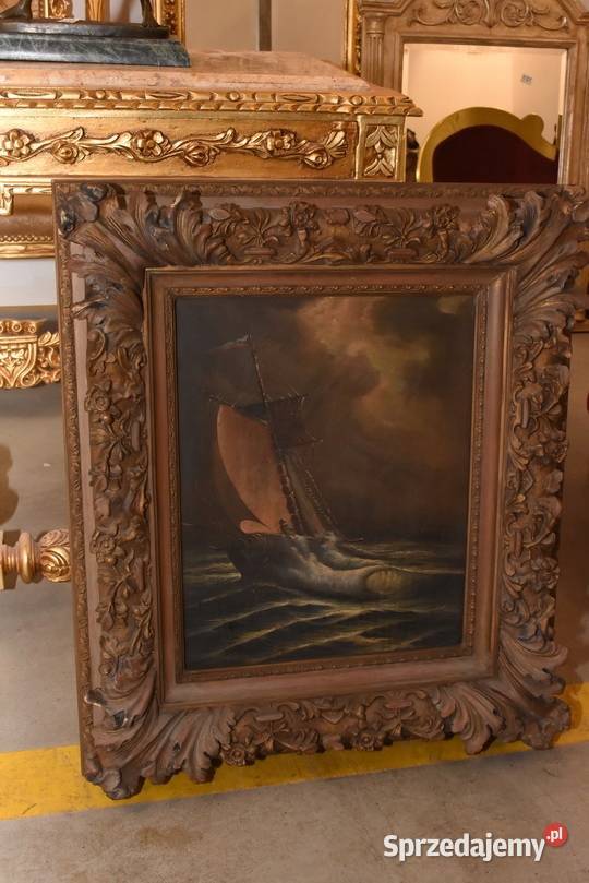 Łódź Na Wzburzonym Morzu Marynistyczny Obraz Kraków