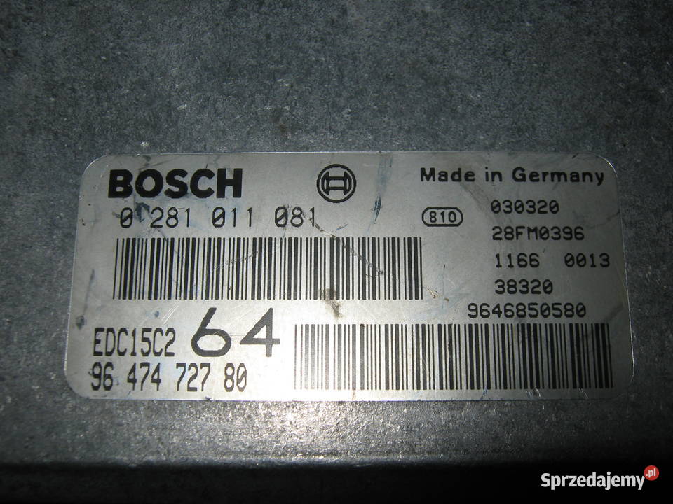 BOSCH EDC 152C 0281011081 PEUGEOT CITROEN małopolskie Nowy Sącz