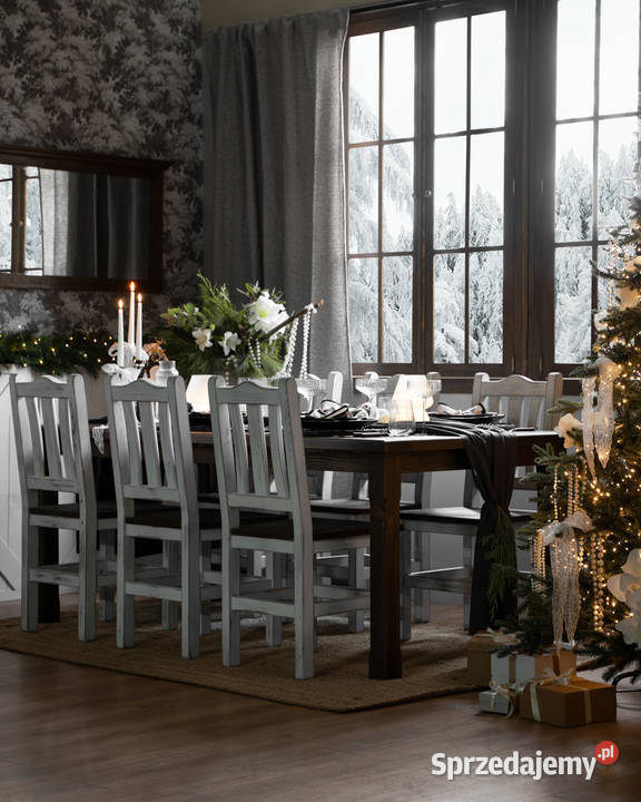 Stylowy stół drewniany do jadalni MES 02 180cm Maków Podhalański