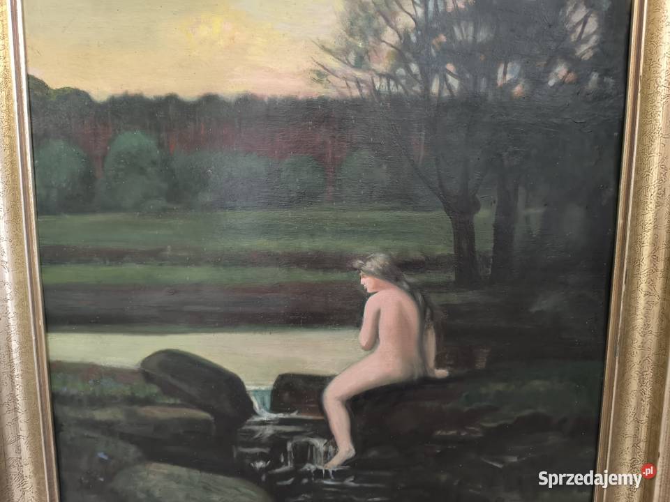 Piękny obraz olejny sygnowany Popowski Łódź