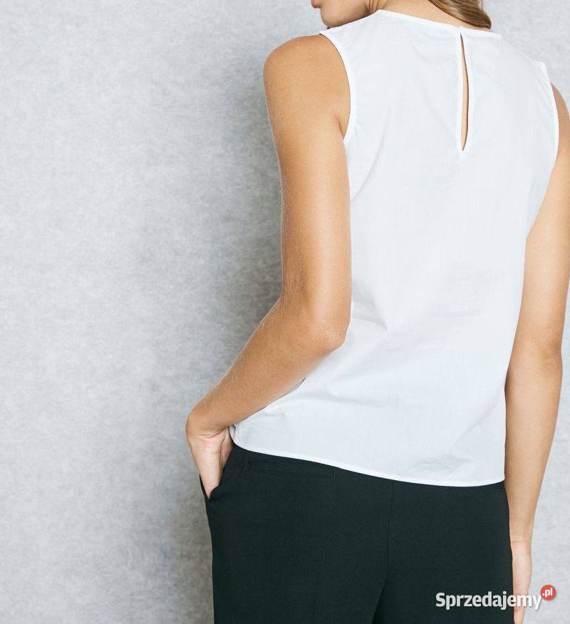 bluzka mango blusa borja 13000330 biała 100 Bluzki i koszule