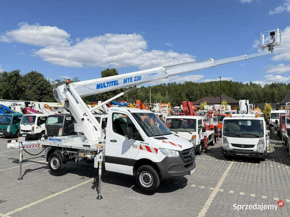 Mercedes Sprinter Podnośnik Koszowy 23m MULTITEL elektryczne szyby Widełki