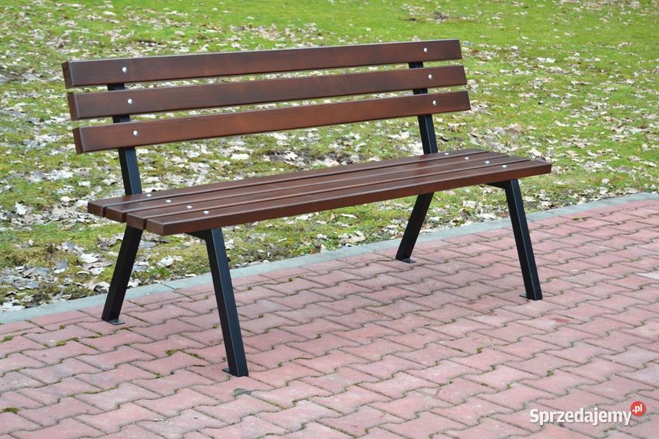 ŁAWKA stalowa z oparciem PARKOWA OGRODOWA sprzedam