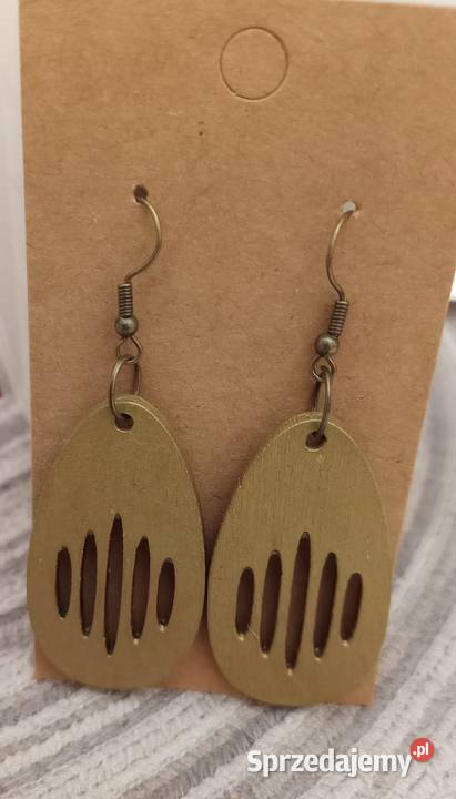Kolczyki drewniane handmade Sosnowiec