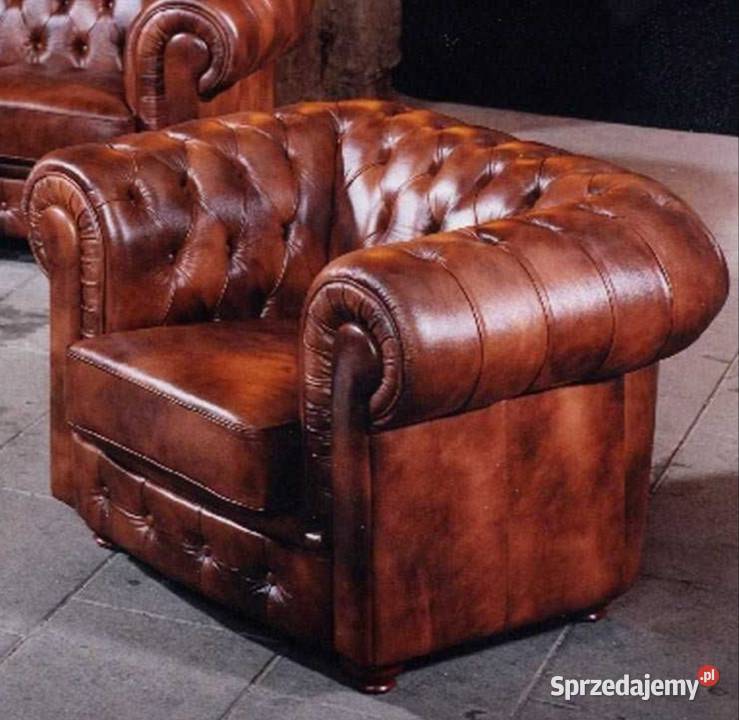 Kanapa Chesterfield 175 SKÓRA NATURALNA Kolor do Konstancin-Jeziorna