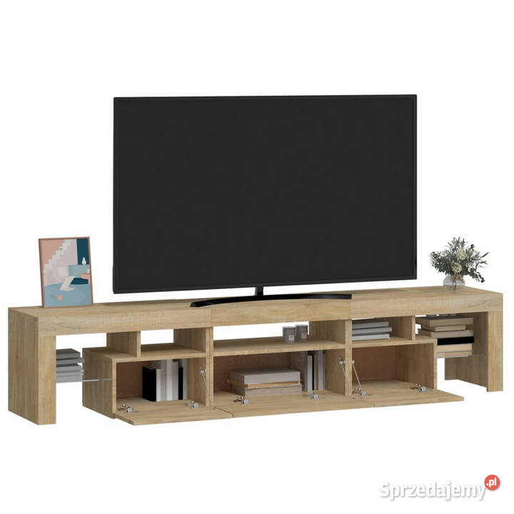 Szafka pod TV z oświetleniem LED dąb sonoma Warszawa