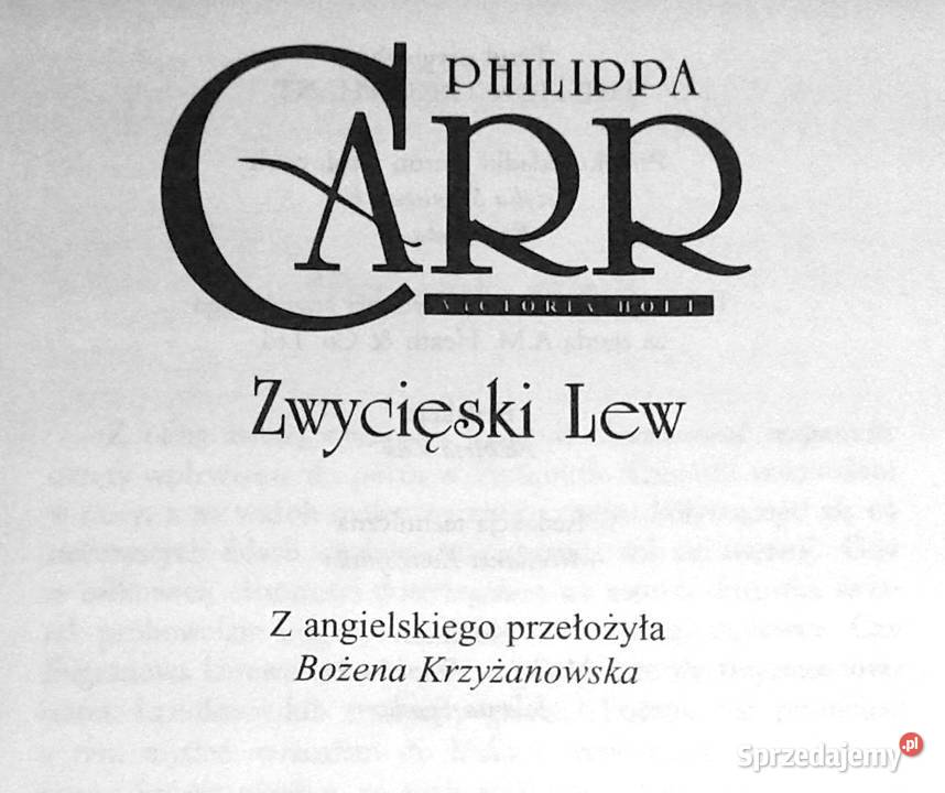 Zwycięski lew Philippa Carr