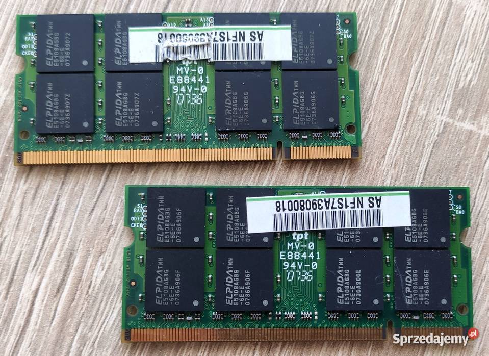 Pamięć RAM Elpida 04G001617652 GDDR2667 1GB Tuchola