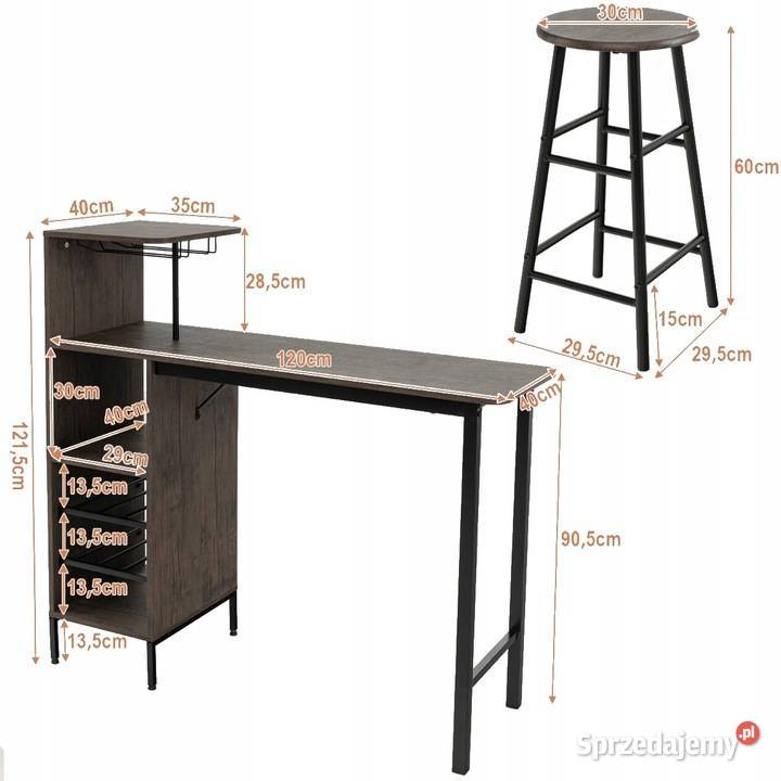 Zestaw Stół kuchenny 2 stołki barowe Stoliki kawowe i ławy Gorzyce Wielkie