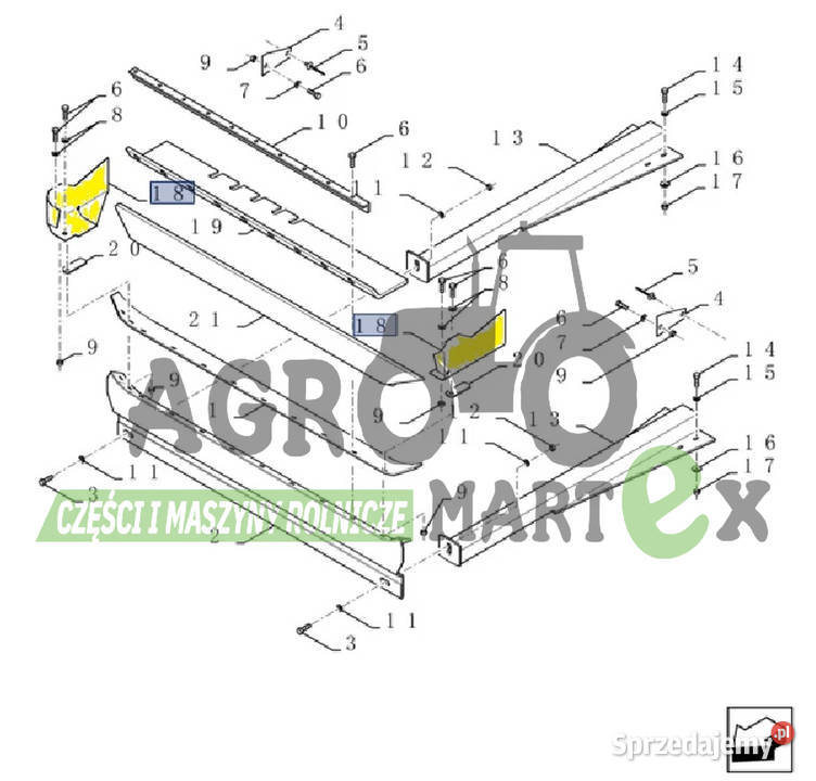 87323001 USZCZELKA FARTUCH CNH