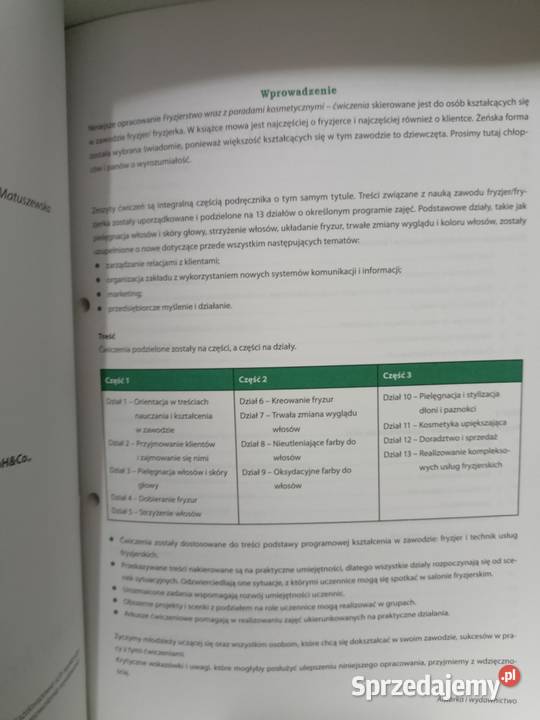 Ćwiczenia 1 fryzjerstwo książki Warszawa Podręczniki mazowieckie