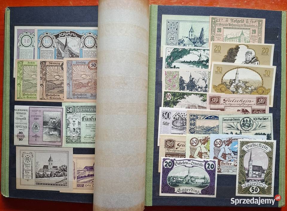 Stary Pieniądz Papierowy Zestaw Notgeldów 237 Gliwice