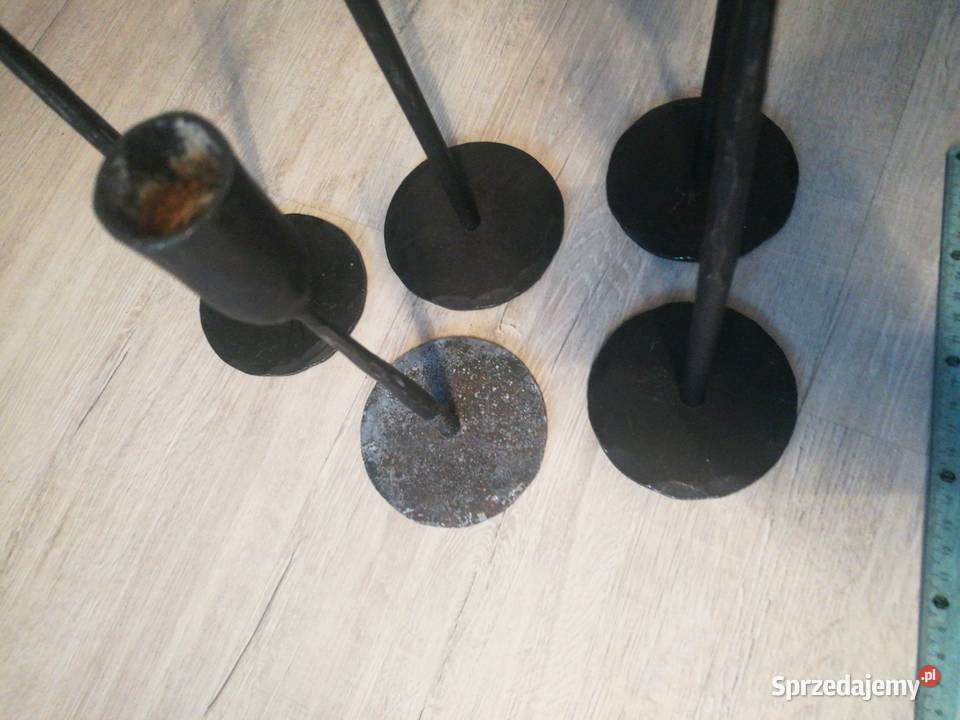 Świeczniki metalowe kute zestaw Choszczno