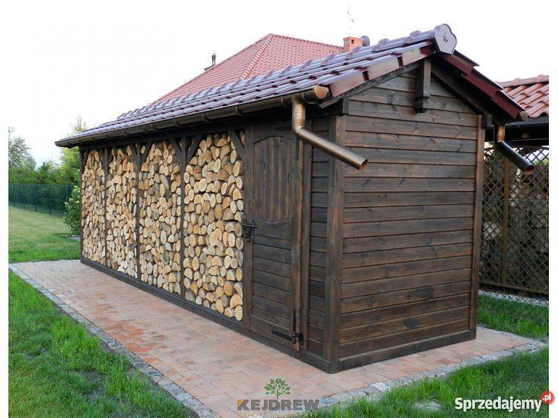 Drewutnia z czterema boksami domek Róża Ogród Piła Pierwsza