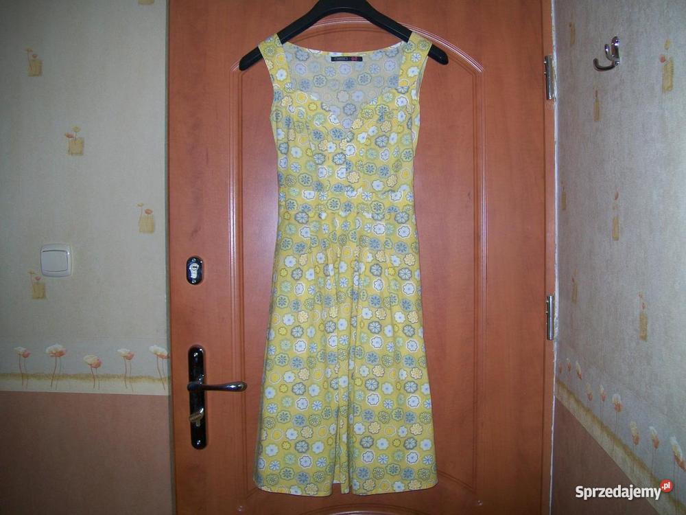 Wiosenna sukienka 38 kolczyki pomorskie