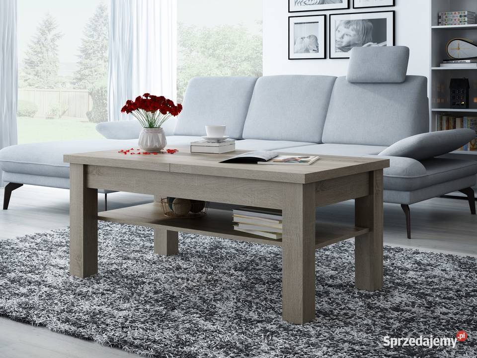 ŁAWA STOLIK KAWOWY ROZKŁADANA PODNOSZONA Z PÓŁKA Radomsko