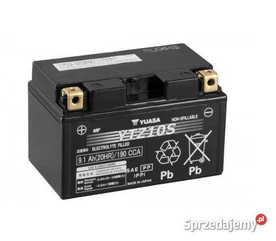 Akumulator motocyklowy YUASA YTZ10S Wet Charge Wrocław sprzedam