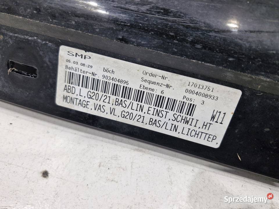 BMW G20 G21 LISTWA NAKŁADKA PROGOWA LEWA BMW OE