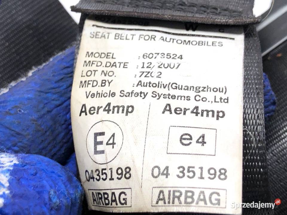 PAS BEZPIECZEŃSTWA LEWY PRZÓD HONDA CRV III osobowe podkarpackie sprzedam