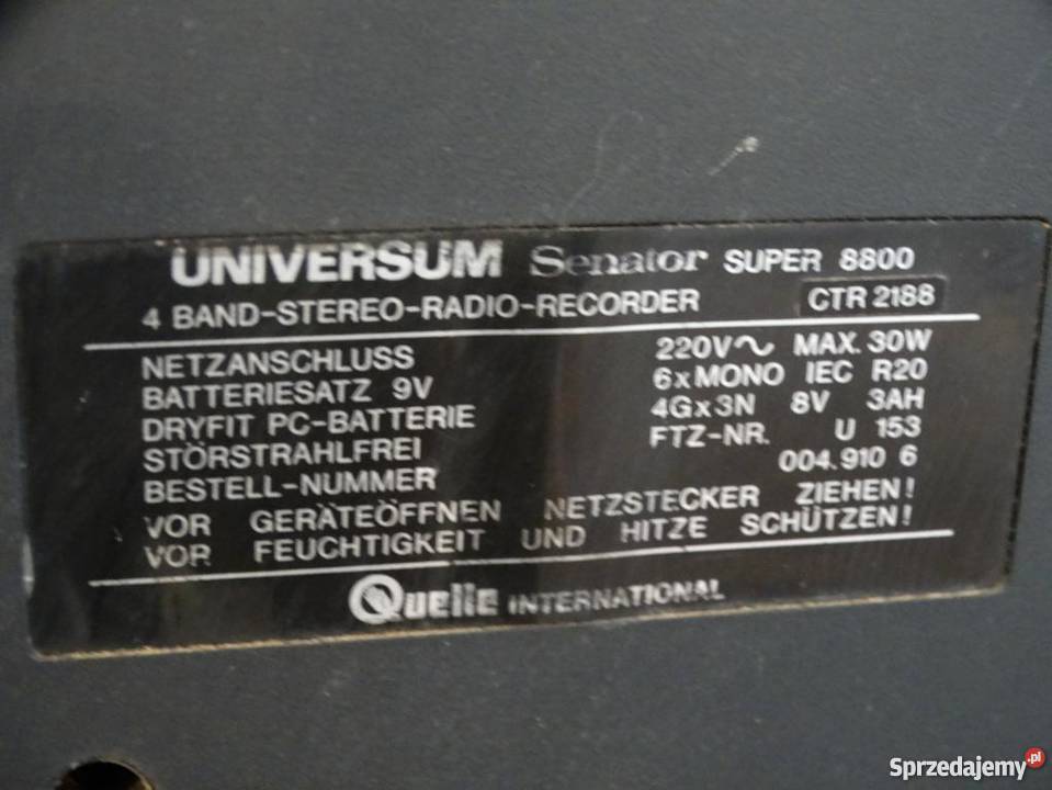 Universum Senator 8800 Vintage Ghettoblaster Audio