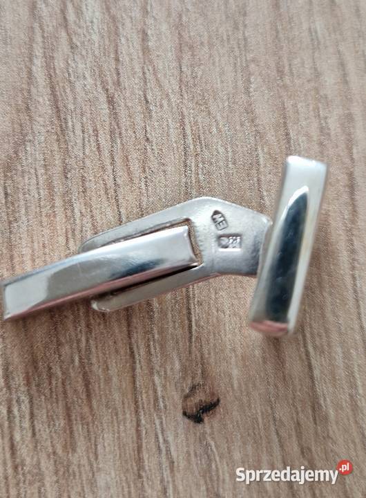srebrne spinki do mankietów 10g kwadrat srebro Kraków sprzedam