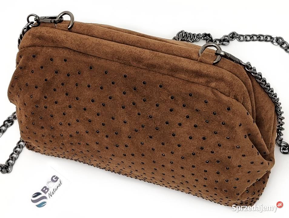 Torebka Listonoszka Kopertówka Cynamonowy Brąz łódzkie Łódź
