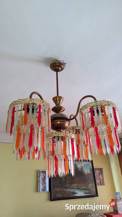 Żyrandol prl z krysztalami świętokrzyskie sprzedam