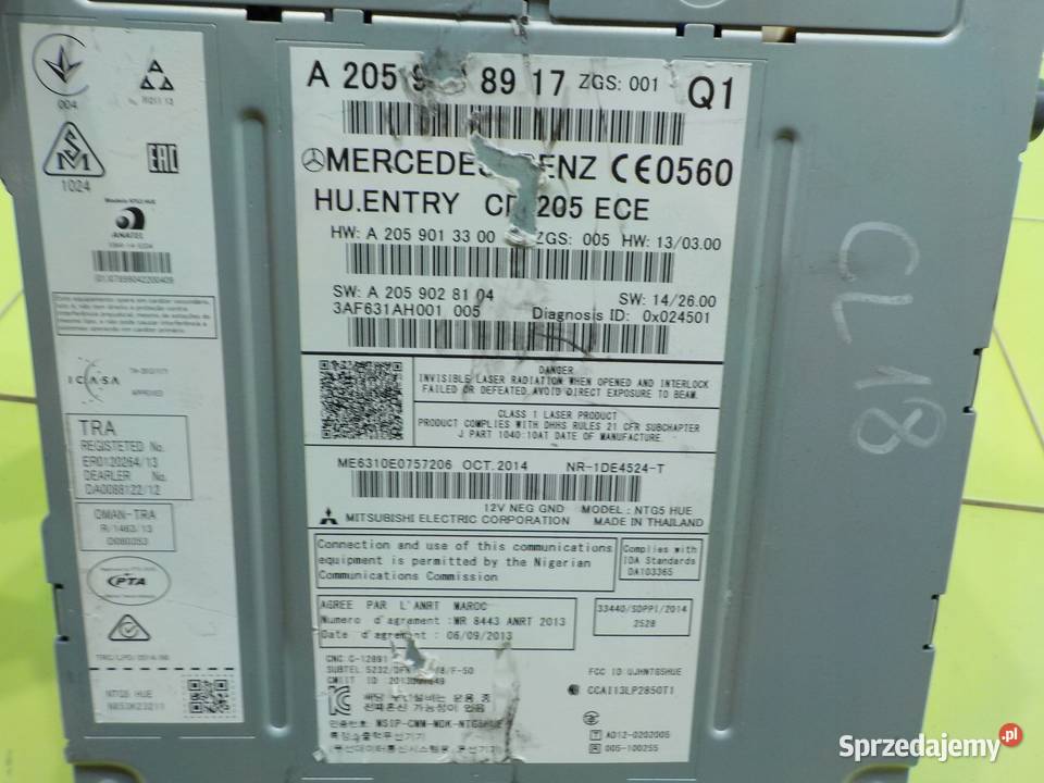 MERCEDES C W205 15r SEDAN 4D radio CD mazowieckie Suków