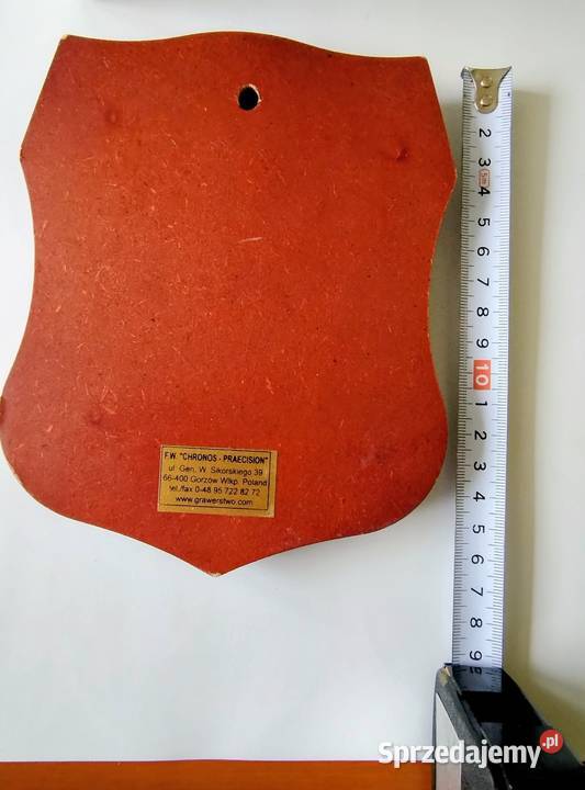 Drewniana tarcza pamiątkowa Żory