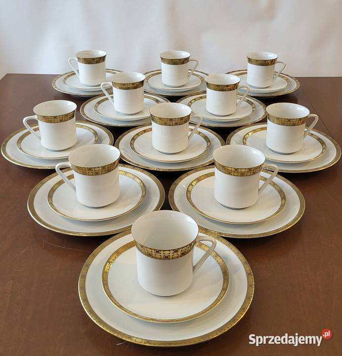 Thomas Bawaria elegancki zestaw do kawy Porcelana i szkło Szczecin sprzedam
