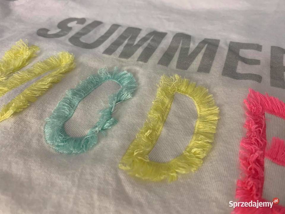 Koszulka bluzka z frędzlami letnia summer mode kolorowy sprzedam