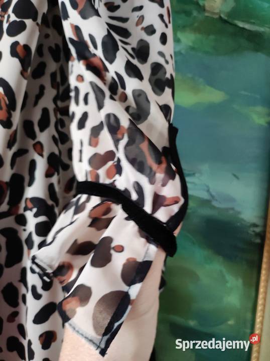 zwiewna szyfonowa panterka koronkowa zwierzęca Kielce