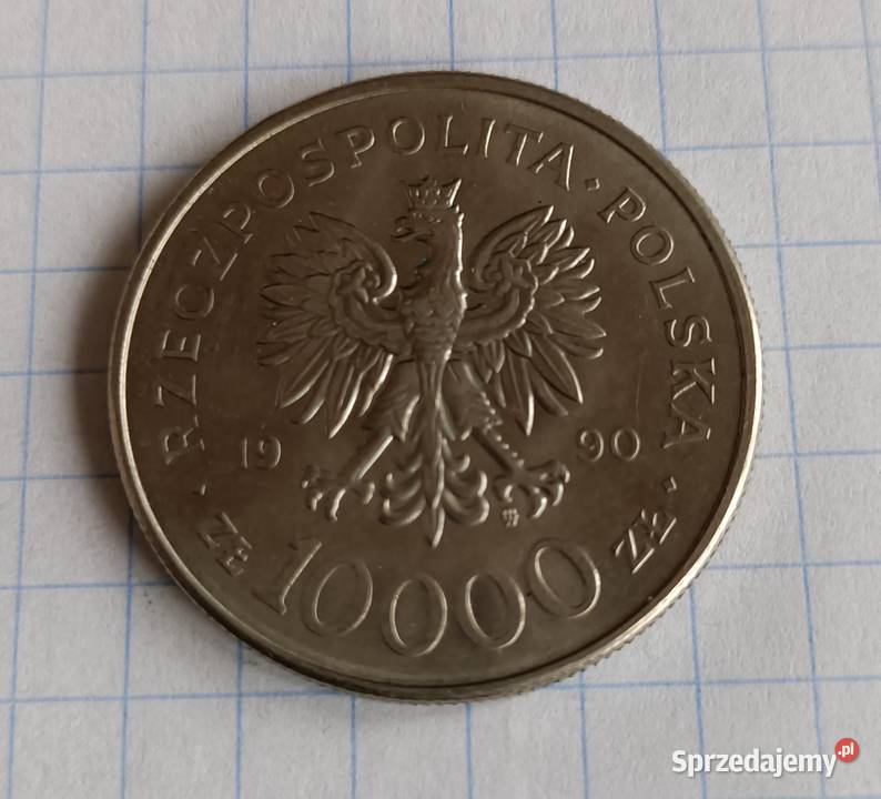 10 000 ZŁOTYCH 1990 POLSKA SOLIDARNOŚĆ Piszczac