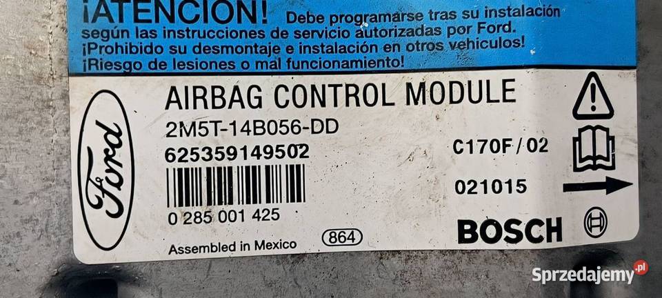 MODUŁ FORD FOCUS MK1 2M5T14B056DD AIRBAG Lipno