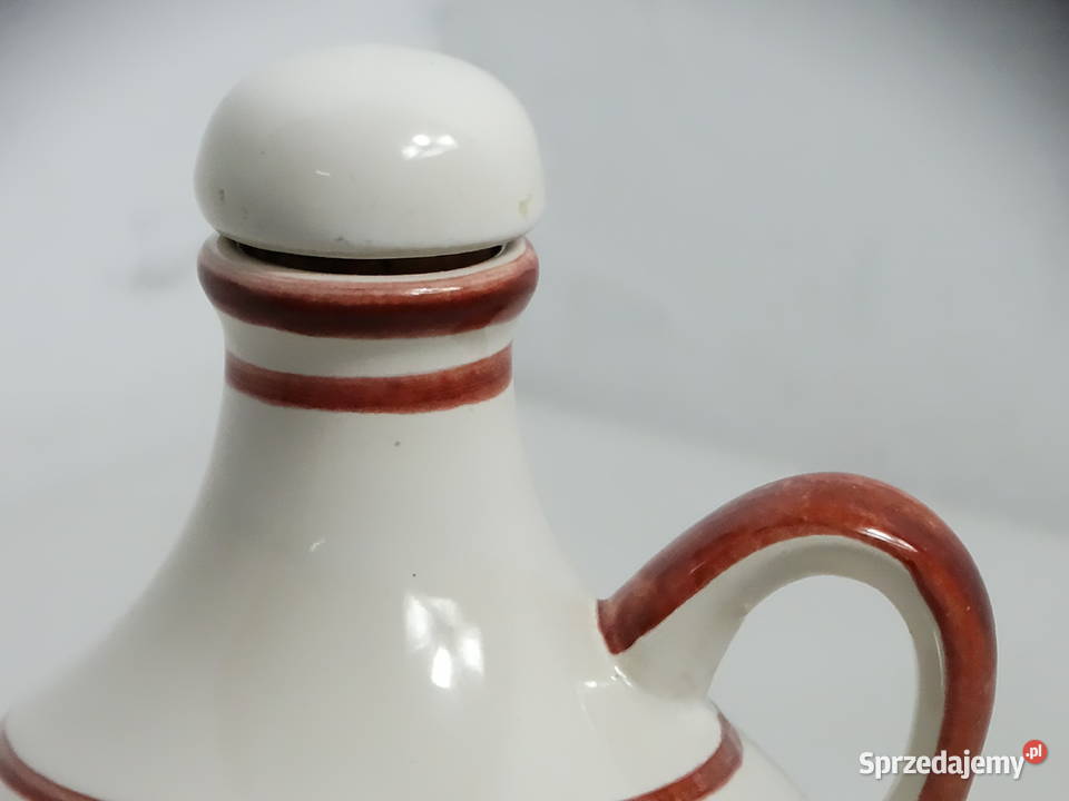 Vintage Ceramiczny Dzbanek Karafka Ręcznie Biłgoraj