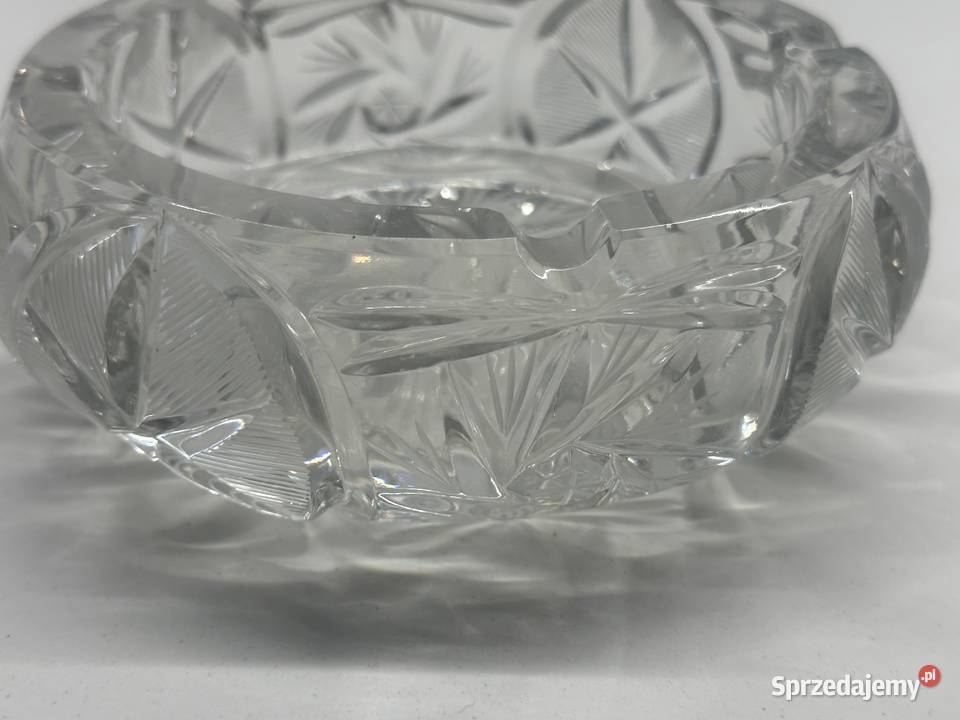 Popielnica kryształowa duża z czasów PRLu Łódź sprzedam