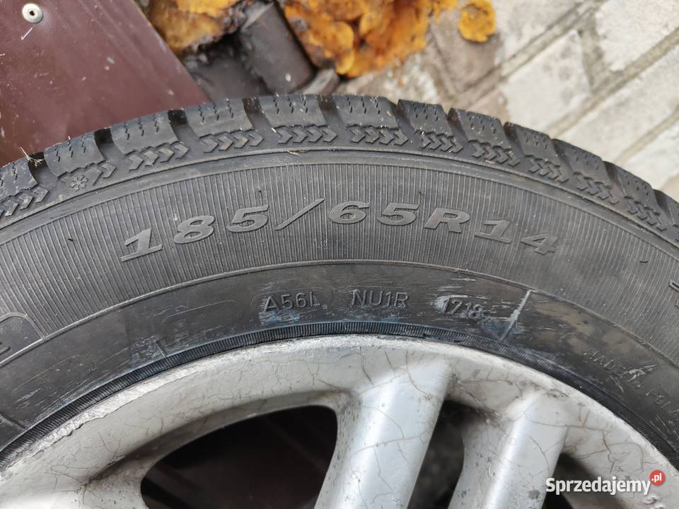 Felgi 14 4x100 et37 opony 18565r14 Dębica z opla Terebiń sprzedam