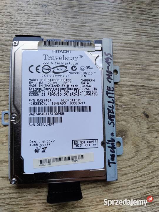 Dyski do laptopa 80GB i 320GB Dyski, napędy i nośniki Bydgoszcz sprzedam