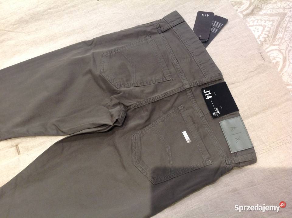 Spodnie Męskie Skinny Khaki Armani r M nowe Nowa Sól