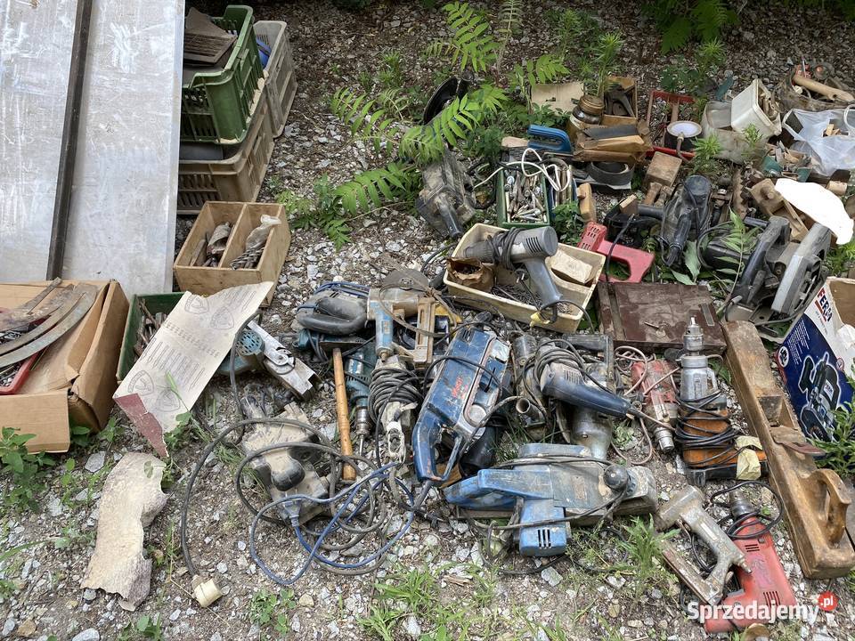 Stare narzędzia stolarskie strugi piły wiertła Kościan sprzedam