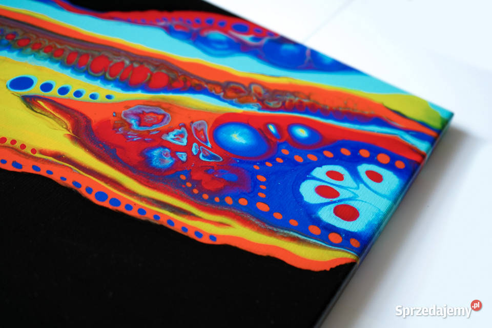 Kolorowy obraz świecący w UV Fluid life 3 x Warszawa