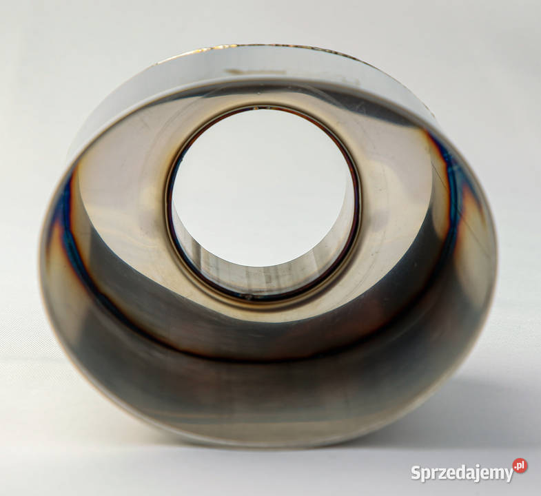 Końcówka wydechu tłumika owalna owal stal Motoryzacja