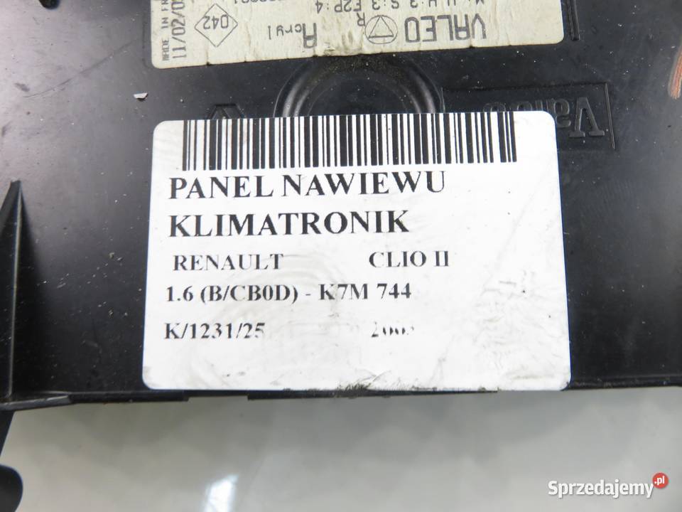 KLIMATRONIK RENAULT CLIO II 8200069371 Wyposażenie wnętrza małopolskie