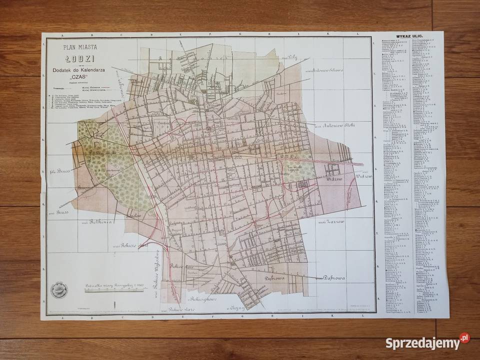 Reprinty map miasta Łodzi Łódź